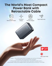 Load image into Gallery viewer, Anker Nano Power Bank (10K, 45W, Built-In Retractable USB-C Cable)