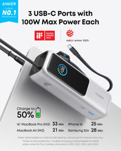 Load image into Gallery viewer, Anker Laptop Power Bank (25K, 165W, Built-In and Retractable Cables)