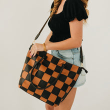 Load image into Gallery viewer, Courtney Checkered Tote