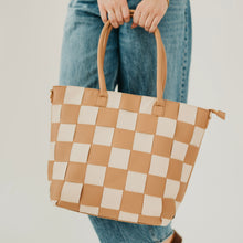 Load image into Gallery viewer, Courtney Checkered Tote