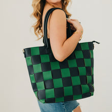 Load image into Gallery viewer, Courtney Checkered Tote