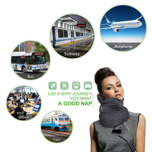 Load image into Gallery viewer, Modern Travel Pillow - Grey