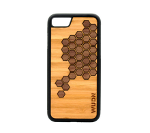 Load image into Gallery viewer, Slim Wooden Phone Case | Custom Honeycomb Inlay