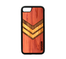 Load image into Gallery viewer, Slim Wooden Phone Case | Geometric Arrow Inlays