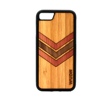 Load image into Gallery viewer, Slim Wooden Phone Case | Geometric Arrow Inlays