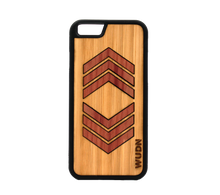 Load image into Gallery viewer, Slim Wooden Phone Case | Geometric Arrow Inlays