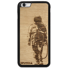 Load image into Gallery viewer, Slim Wooden Phone Case | Banksy Astronaut