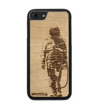 Load image into Gallery viewer, Slim Wooden Phone Case | Banksy Astronaut