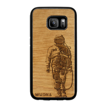 Load image into Gallery viewer, Slim Wooden Phone Case | Banksy Astronaut