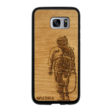 Load image into Gallery viewer, Slim Wooden Phone Case | Banksy Astronaut