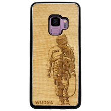 Load image into Gallery viewer, Slim Wooden Phone Case | Banksy Astronaut