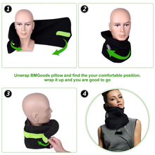 Load image into Gallery viewer, Modern Travel Pillow - Black