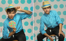 Load image into Gallery viewer, Savage Aqua Polka Dots Printed Background Paper