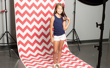 Load image into Gallery viewer, Savage Red & White Chevron Printed Background Paper