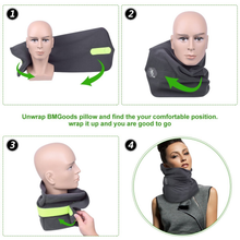 Load image into Gallery viewer, Modern Travel Pillow - Grey