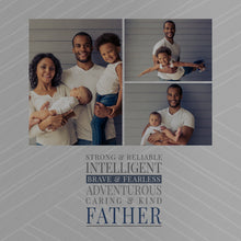 Load image into Gallery viewer, Customizable 8x8 Metal Print - Strong and Reliable Father