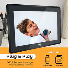 Load image into Gallery viewer, Kodak 10" Digital Picture Frame with Wi-Fi and Multi-Touch Display (Matte Black)