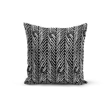 Load image into Gallery viewer, Abstract Lines Black Pillow Cover