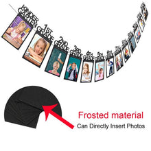 Load image into Gallery viewer, Child Graduation Party Photo Frame Bunting Black