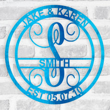 Load image into Gallery viewer, Circle Vine Full Name Monogram - Metal Wall