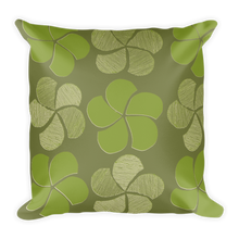 Load image into Gallery viewer, Green on Green Floral Throw Pillow