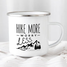 Load image into Gallery viewer, Hiking Gift for Hiker Enamel Mug Wanderlust