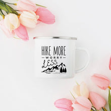 Load image into Gallery viewer, Hiking Gift for Hiker Enamel Mug Wanderlust