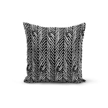 Load image into Gallery viewer, Abstract Lines Black Pillow Cover