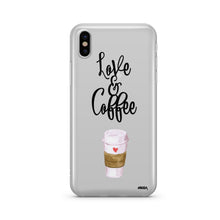 Load image into Gallery viewer, Love and Coffee - Clear TPU iPhone Case / Samsung Case Phone Cover