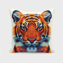 Load image into Gallery viewer, Tiger - Colorful Animals Pillow