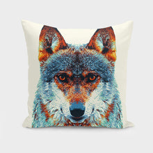 Load image into Gallery viewer, Wolf - Colorful Animals Cushion/Pillow