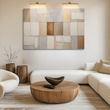 Load image into Gallery viewer, Earth Tones Patchwork Geometric Wall Art
