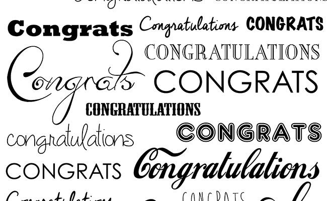 Savage Congratulations! Printed Background Paper