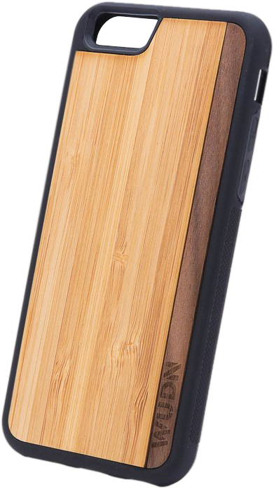 Slim Wooden Phone Case | Bamboo / Walnut Stripe