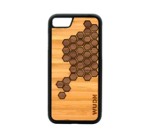Load image into Gallery viewer, Slim Wooden Phone Case | Custom Honeycomb Inlay
