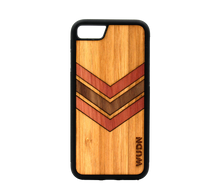 Load image into Gallery viewer, Slim Wooden Phone Case | Geometric Arrow Inlays
