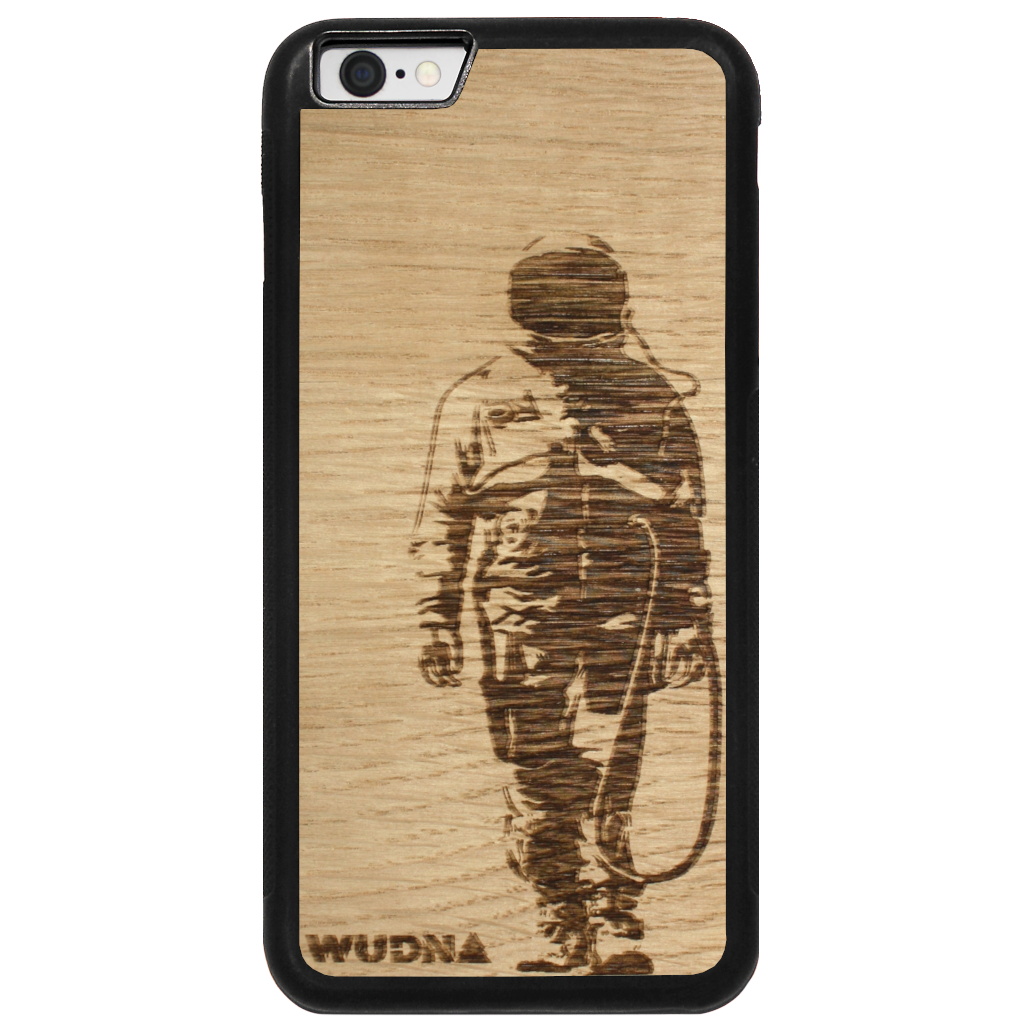 Slim Wooden Phone Case | Banksy Astronaut