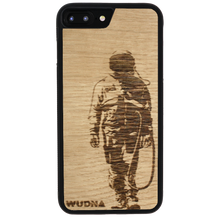 Load image into Gallery viewer, Slim Wooden Phone Case | Banksy Astronaut
