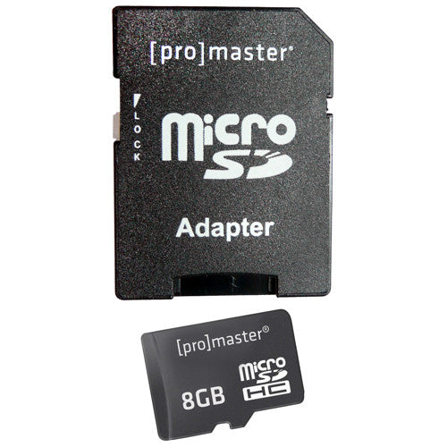 Promaster Performance microSD 8GB memory Card with SD Adapter