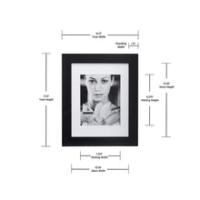 Load image into Gallery viewer, Malden Matted 8x10 (11x14 Mat) Manhattan Black Frame
