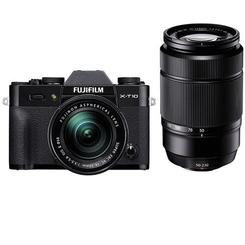 Fujifilm X-T10 w/XC16-50mm & XC50-230mm Lens Kit - Black Camera