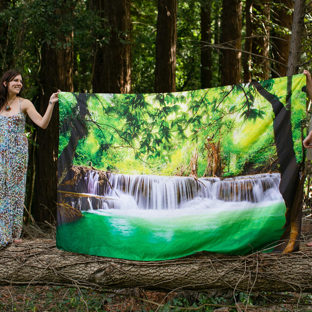 Kanjanaburi Waterfall by Third Eye Tapestries