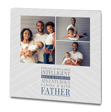 Load image into Gallery viewer, Customizable 8x8 Metal Print - Strong and Reliable Father
