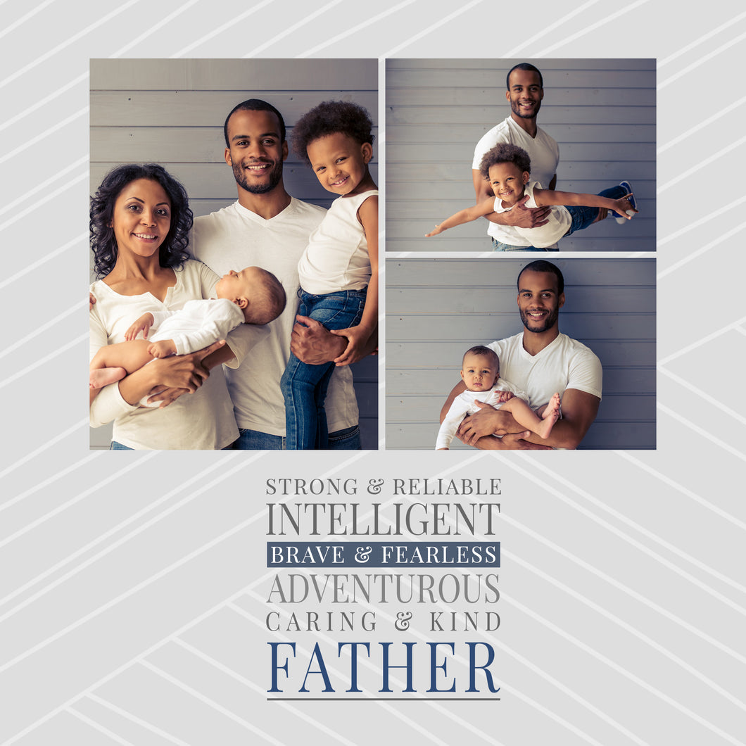 Customizable 8x8 Metal Print - Strong and Reliable Father