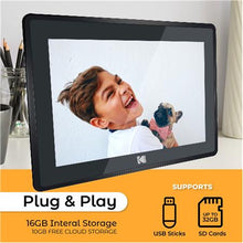 Load image into Gallery viewer, Kodak 10&quot; Digital Picture Frame with Wi-Fi and Multi-Touch Display (Matte Black)

