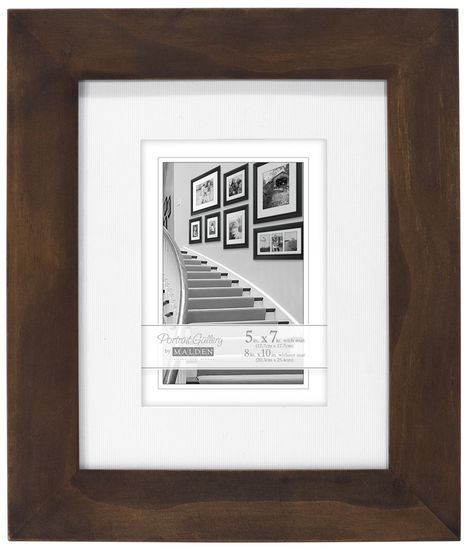 Malden Manhattan Series Stone Walnut Frame with Mat