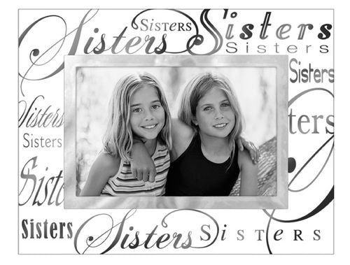 Malden Metallic Sisters Lettering on Glass 4x6 Frame