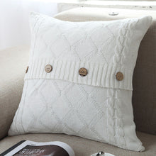 Load image into Gallery viewer, Knitting Button Fashion Throw Pillow Cases Cafe
