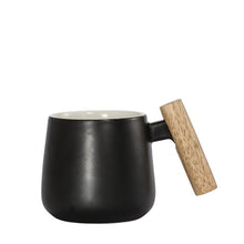 Load image into Gallery viewer, Short Coffee Mug with Wooden Handle
