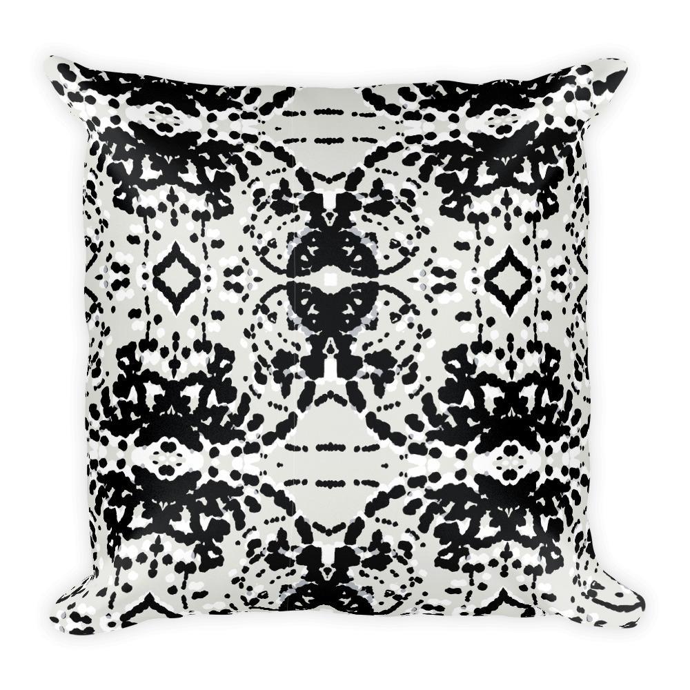 Black and White Particles Throw Pillow